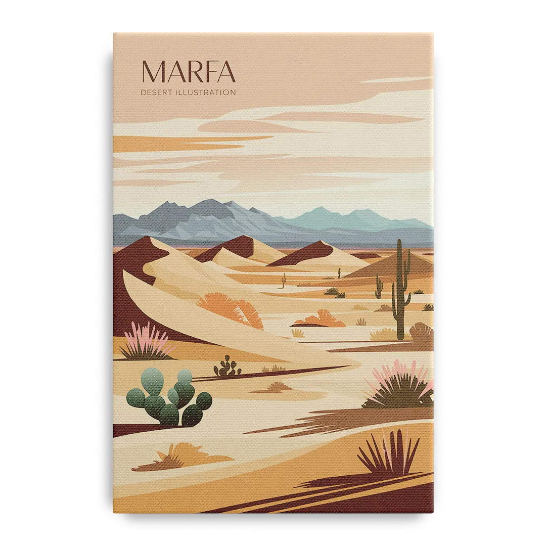 Marfa Desert Modern Front - Canvas Wall Art