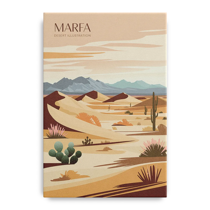 Marfa Desert Modern Front - Canvas Wall Art