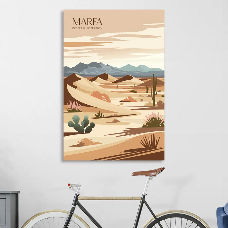 Marfa Desert Modern Sitting Room - Canvas Wall Art