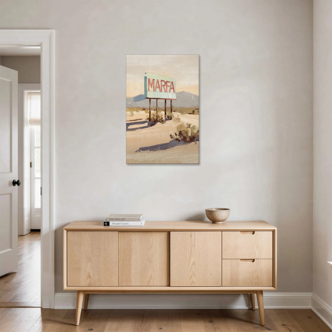 Marfa Iconic Sign - Canvas Wall Art - Coffee Table - 24x36