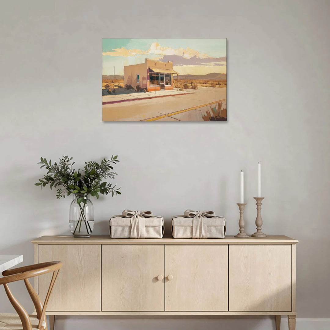 Marfa Roadside Charm - Canvas Wall Art - Coffee Table - 36x24