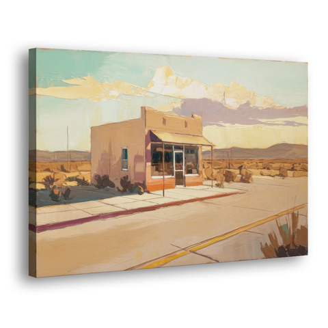 Marfa Roadside Charm - Canvas Wall Art - Side