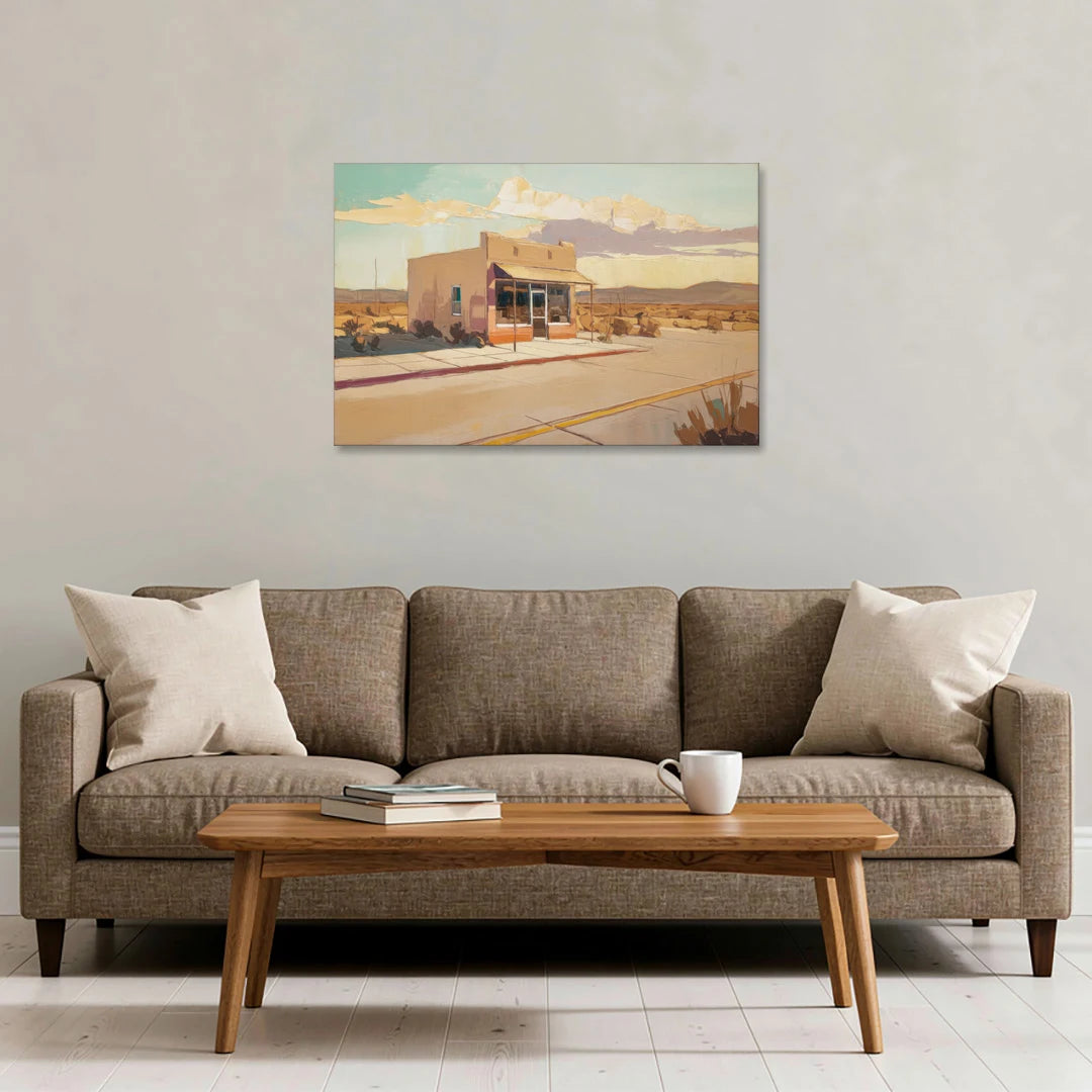 Marfa Roadside Charm - Canvas Wall Art - Sofa - 36x24