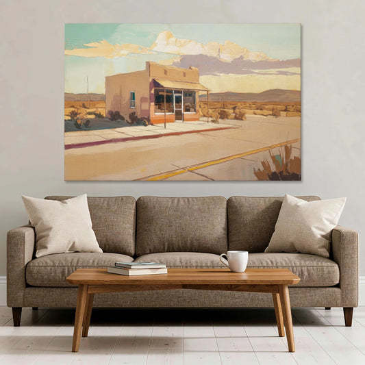Marfa Roadside Charm - Canvas Wall Art - Sofa - 60x40