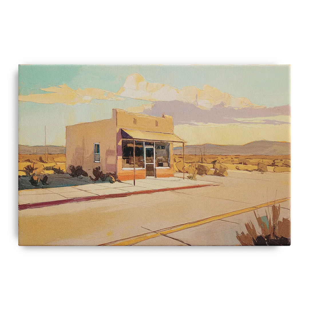 Marfa Roadside Charm Front - Canvas Wall Art