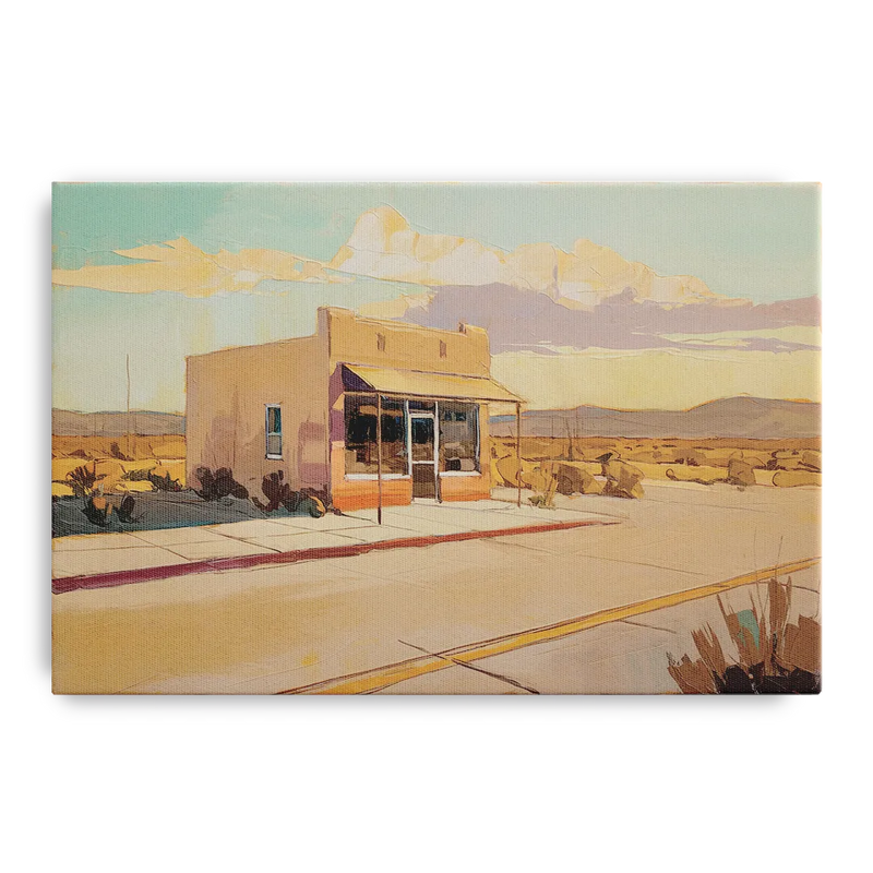 Marfa Roadside Charm Front - Canvas Wall Art