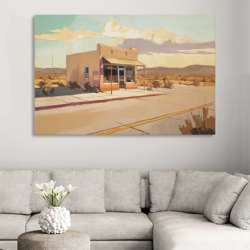 Marfa Roadside Charm Living Room - Canvas Wall Art