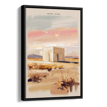 Marfa Scenic Beauty Side - Black Canvas Wall Art