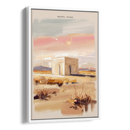 Marfa Scenic Beauty Side - White Canvas Wall Art
