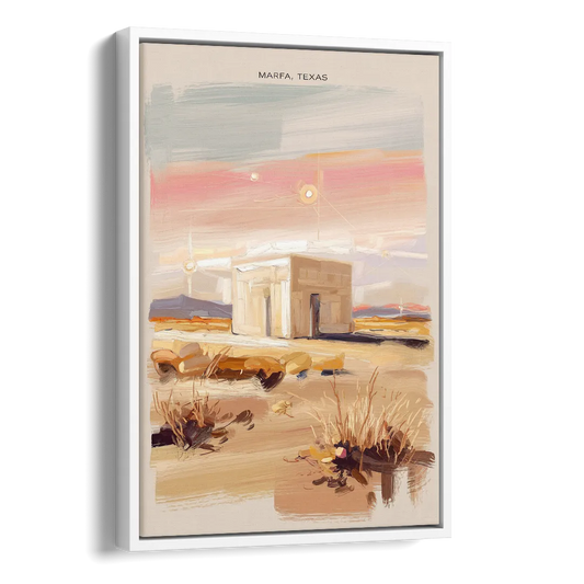 Marfa Scenic Beauty Side - White Canvas Wall Art