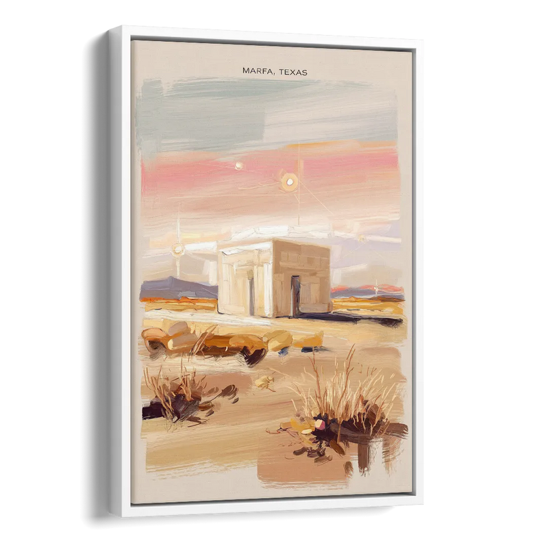 Marfa Scenic Beauty Side - White Canvas Wall Art