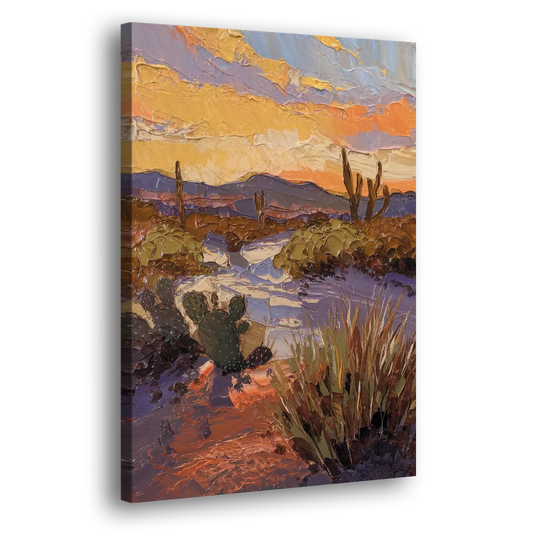 Marfa Sunset Glow Side - Canvas Wall Art