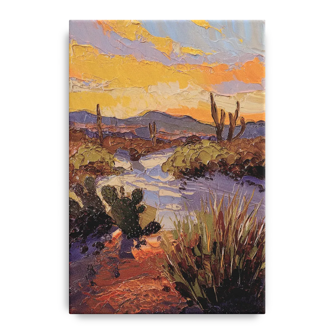 Marfa Sunset Glow Front - Canvas Wall Art