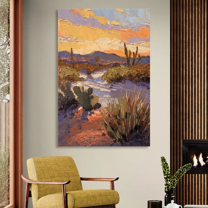 Marfa Sunset Glow Sitting Room - Canvas Wall Art