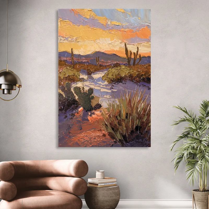 Marfa Sunset Glow Living Room - Canvas Wall Art