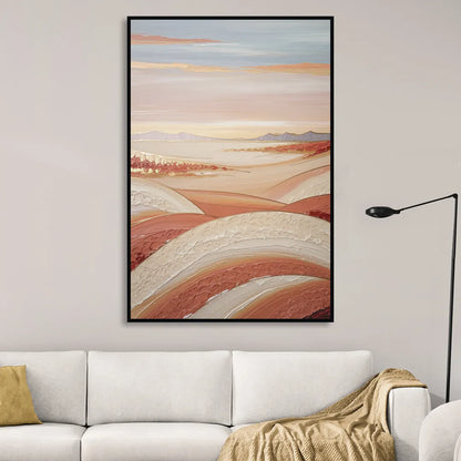 Marfa Texas Horizon Sitting Room - Black Canvas Wall Art