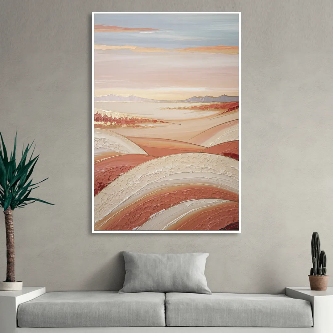 Marfa Texas Horizon Sitting Room - White Canvas Wall Art