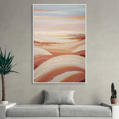 Marfa Texas Horizon Sitting Room - White Canvas Wall Art