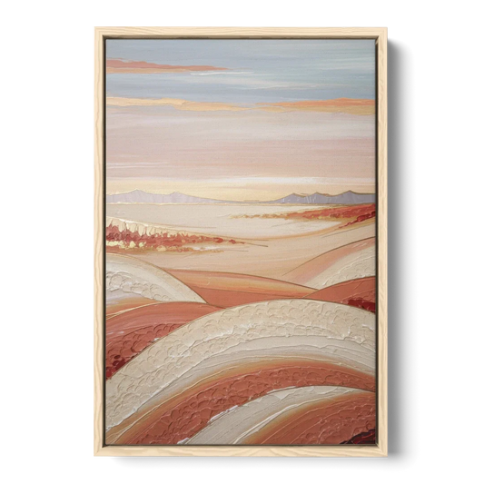 Marfa Texas Horizon - Oak Framed Canvas Wall Art - Front