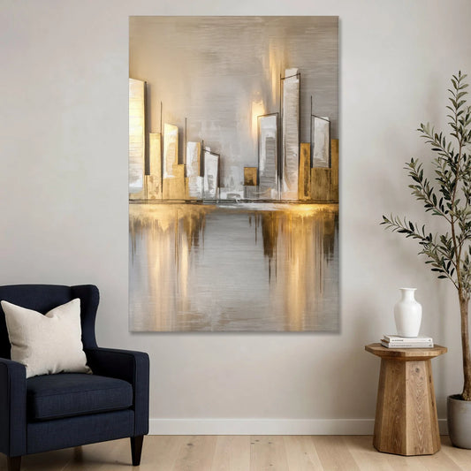 Marietta Abstract Cityscape - Canvas Wall Art - Sofa - 40x60
