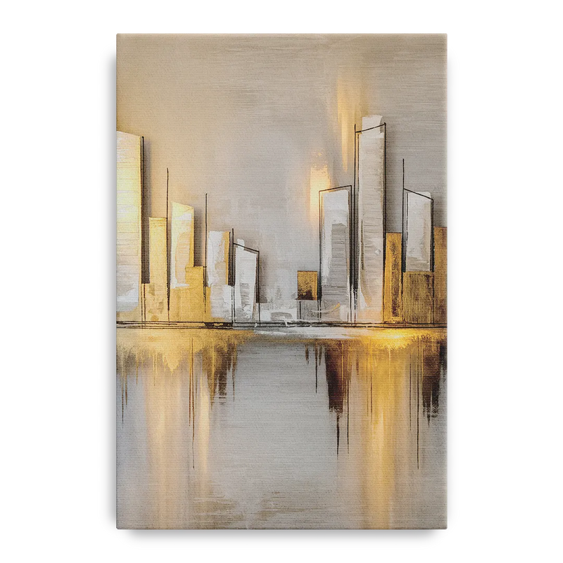 Marietta Abstract Cityscape Front - Canvas Wall Art
