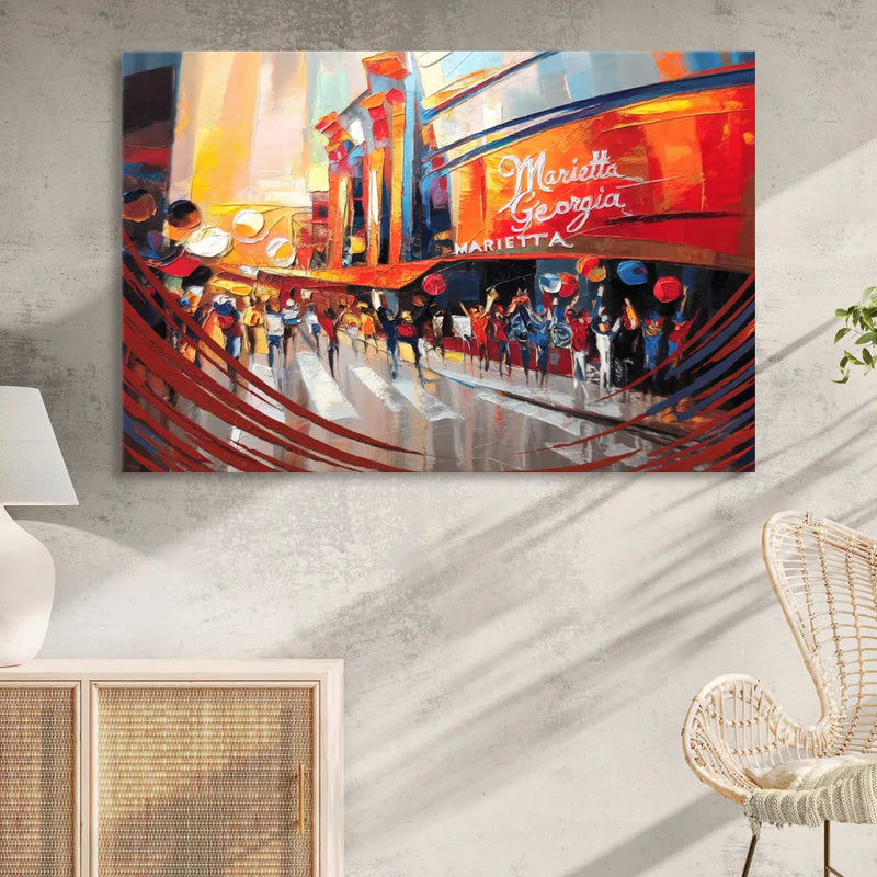 Marietta Braves Fan Tribute Living Room - Canvas Wall Art