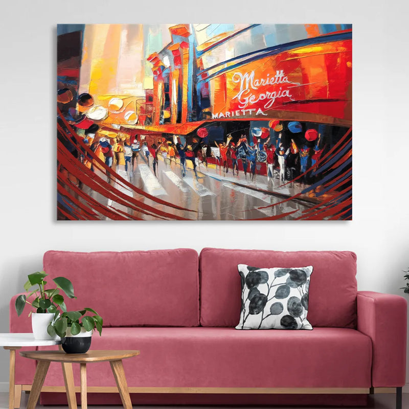 Marietta Braves Fan Tribute Sitting Room - Canvas Wall Art