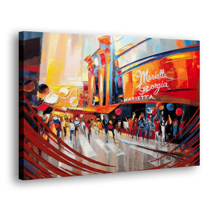 Marietta Braves Fan Tribute Side - Canvas Wall Art