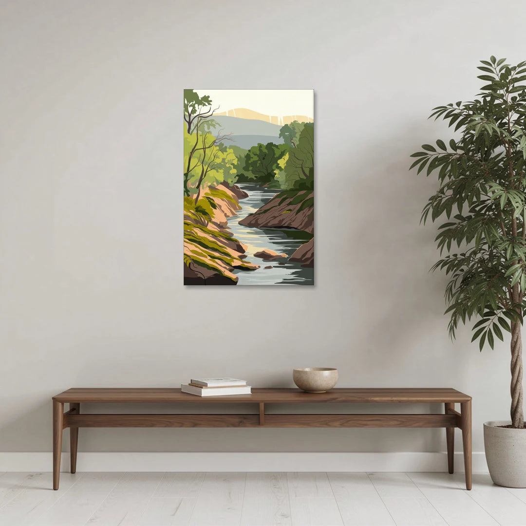 Marietta Chattahoochee River - Canvas Wall Art - Coffee Table - 24x36