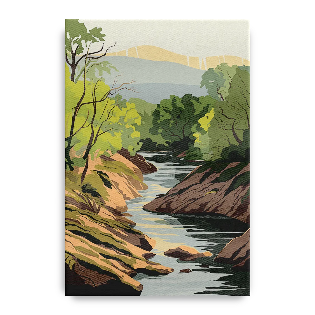 Marietta Chattahoochee River Front - Canvas Wall Art