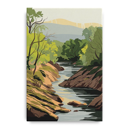 Marietta Chattahoochee River Front - Canvas Wall Art