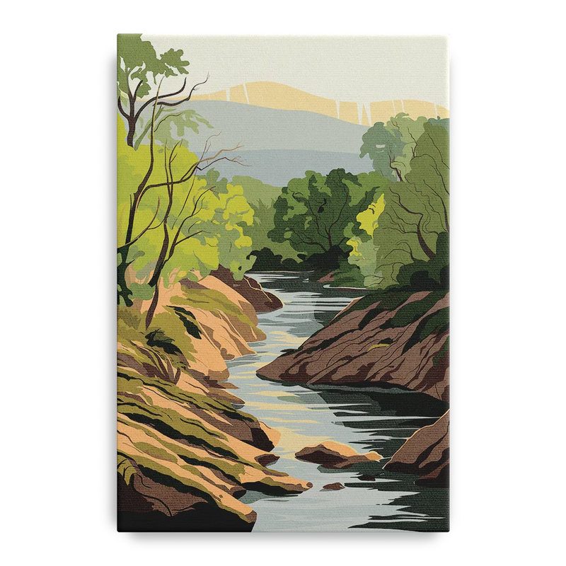 Marietta Chattahoochee River Front - Canvas Wall Art
