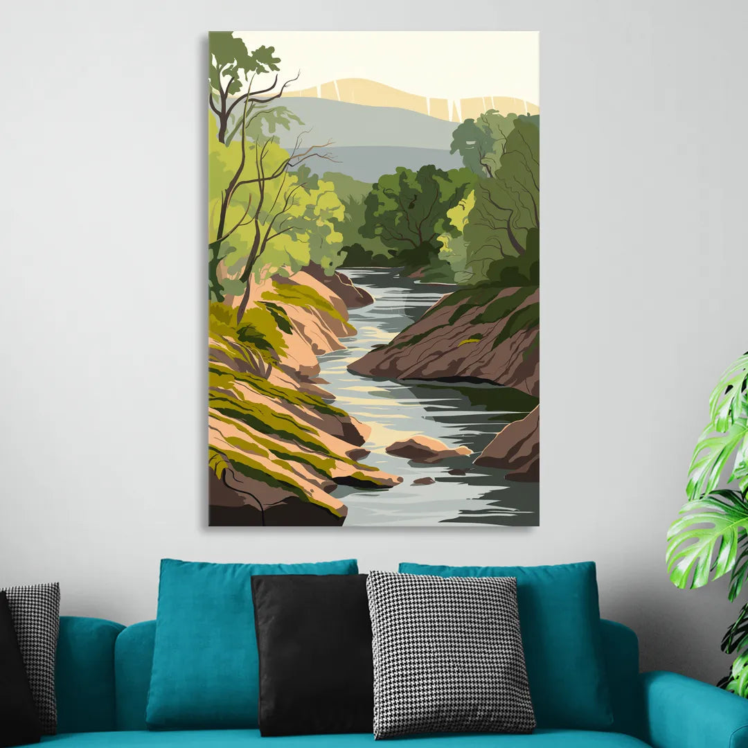 Marietta Chattahoochee River Sitting Room - Canvas Wall Art
