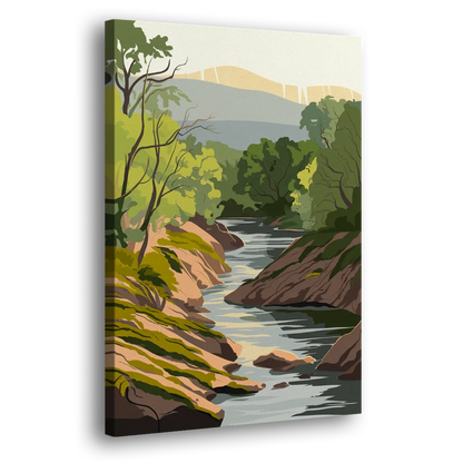 Marietta Chattahoochee River Side - Canvas Wall Art