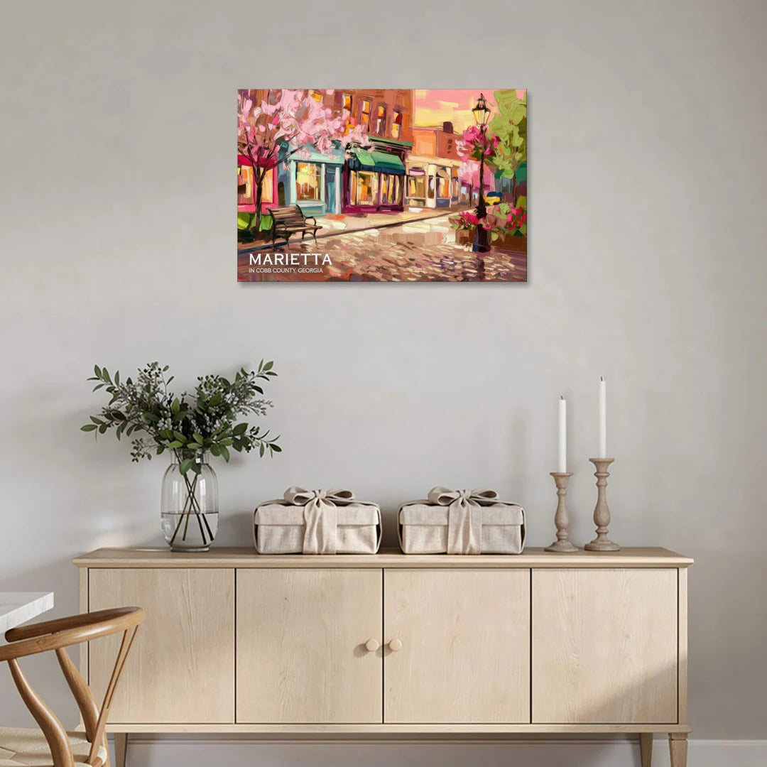 Marietta Cobb County Scenes - Canvas Wall Art - Coffee Table - 36x24