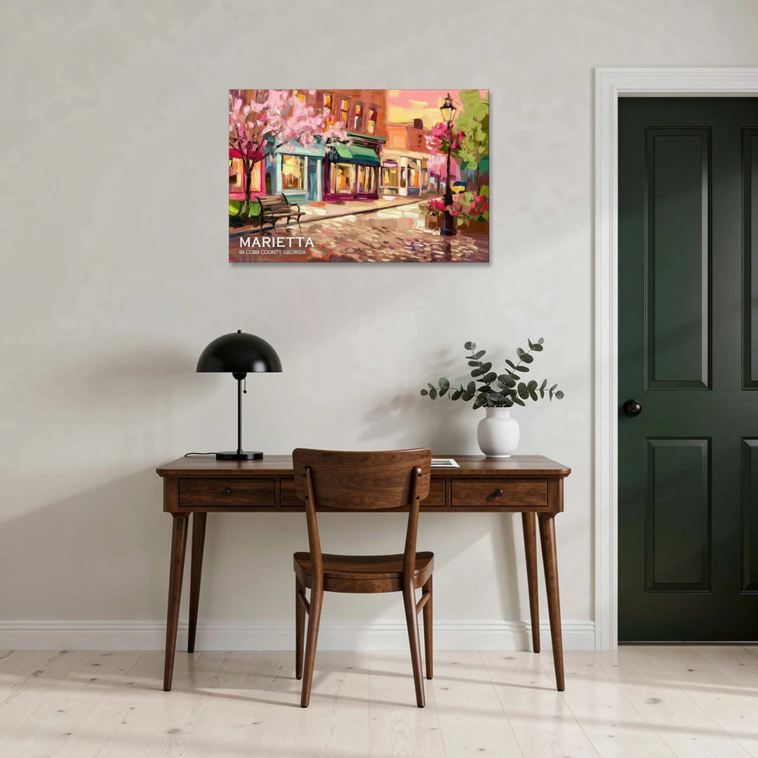 Marietta Cobb County Scenes - Canvas Wall Art - Office - 36x24