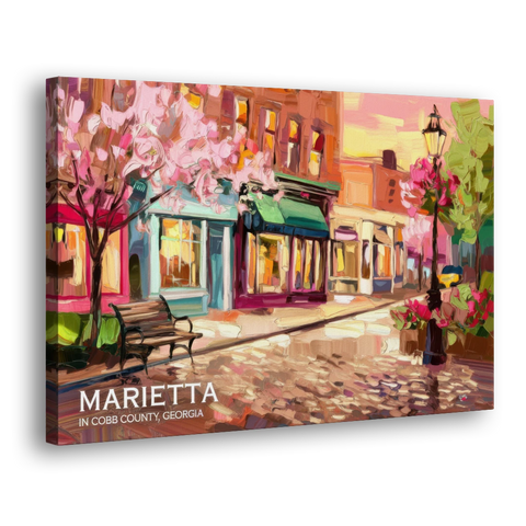 Marietta Cobb County Scenes - Canvas Wall Art - Side