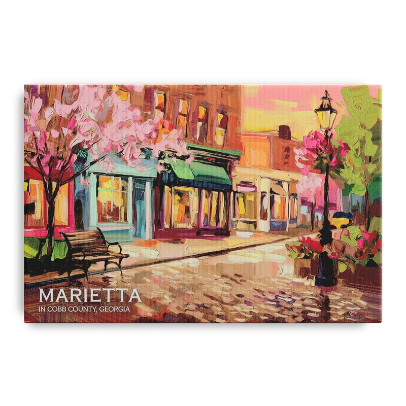 Marietta Cobb County Scenes Front - Canvas Wall Art