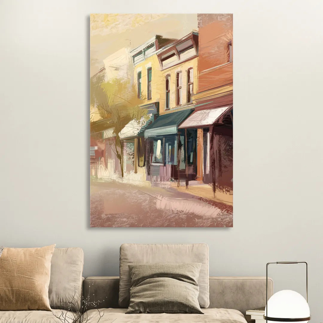 Marietta Historic Downtown Sitting Room - Canvas Wall Art