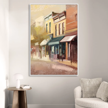 Marietta Historic Downtown Sitting Room - White Canvas Wall Art