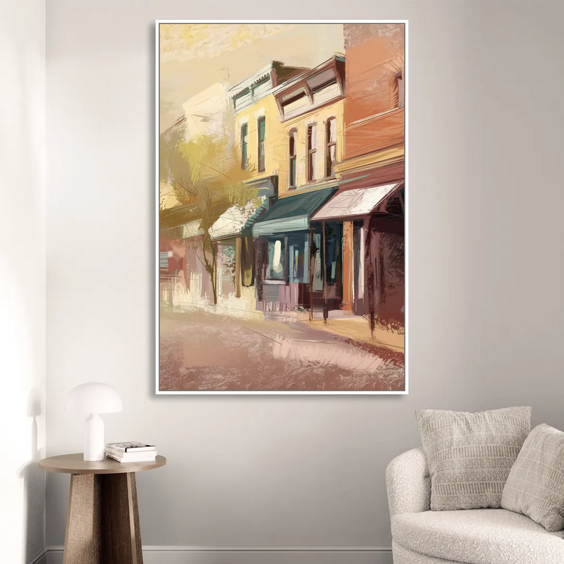 Marietta Historic Downtown Sitting Room - White Canvas Wall Art