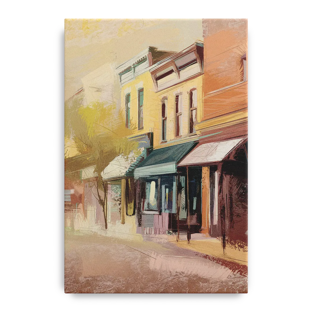 Marietta Historic Downtown Front - Canvas Wall Art