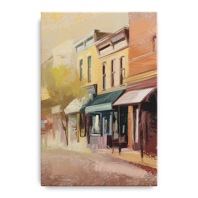 Marietta Historic Downtown Front - Canvas Wall Art