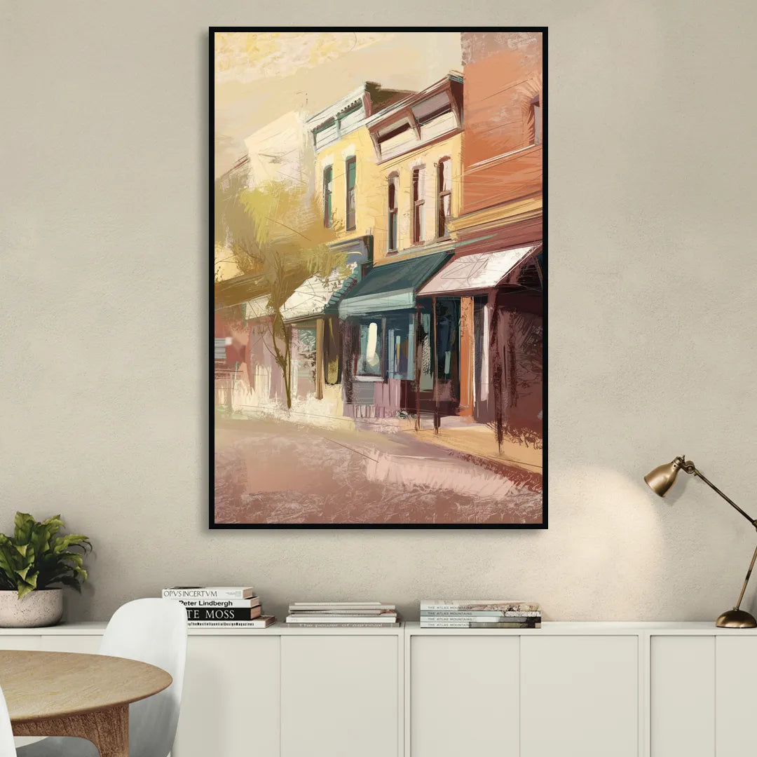 Marietta Historic Downtown Sitting Room - Black Canvas Wall Art