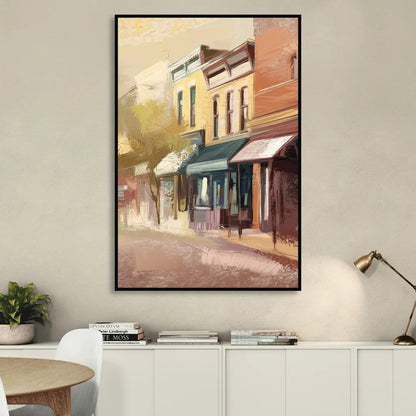 Marietta Historic Downtown Sitting Room - Black Canvas Wall Art