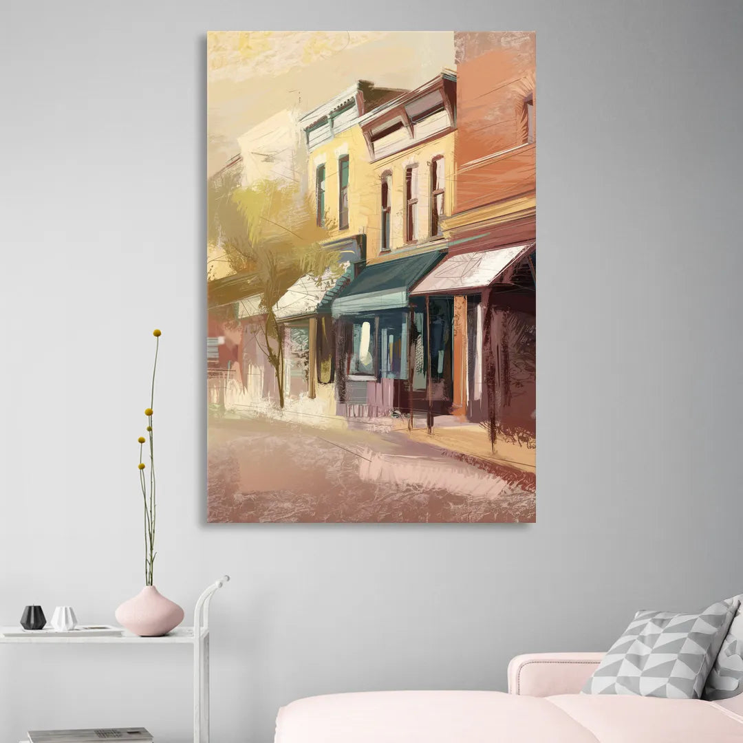 Marietta Historic Downtown Living Room - Canvas Wall Art