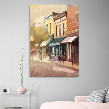 Marietta Historic Downtown Living Room - Canvas Wall Art