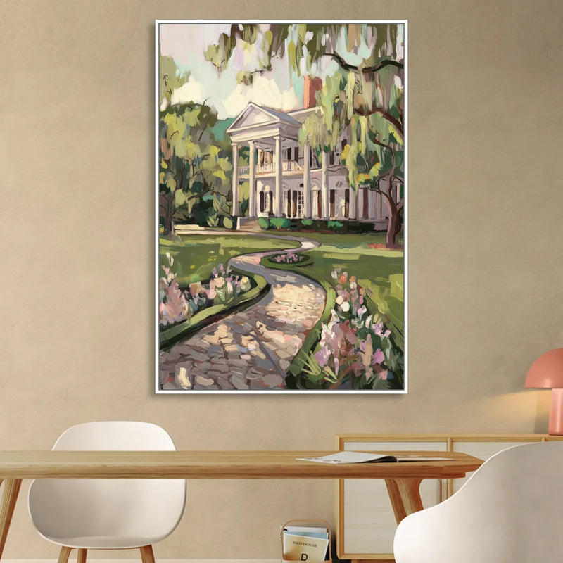 Marietta Southern Elegance Sitting Room - White Canvas Wall Art