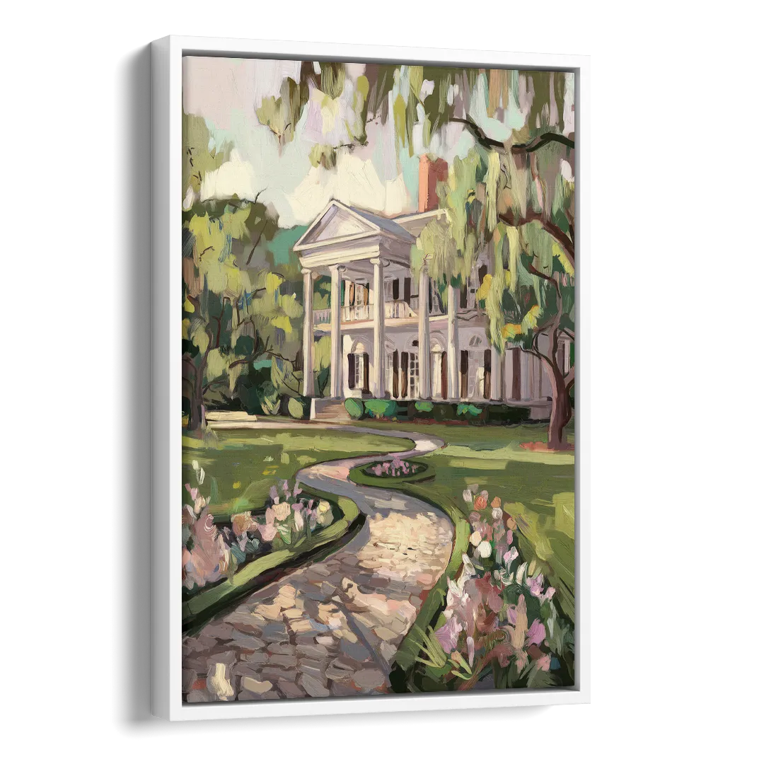Marietta Southern Elegance Side - White Canvas Wall Art