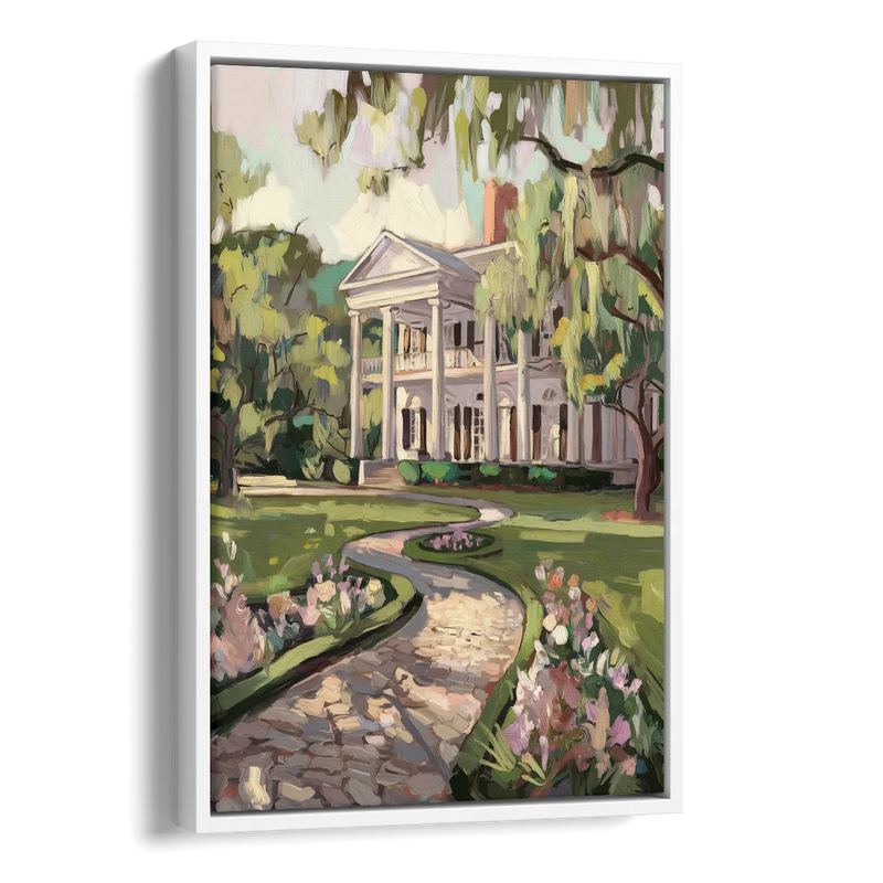 Marietta Southern Elegance Side - White Canvas Wall Art